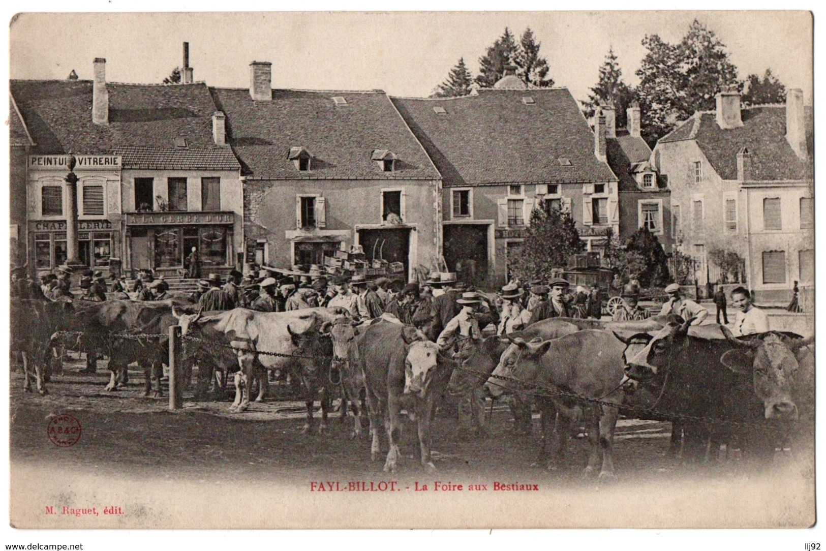 CPA 52 - FAYL-BILLOT (Haute Marne) - La Foire Aux Bestiaux - Ed. Raguet - DND - Fayl-Billot