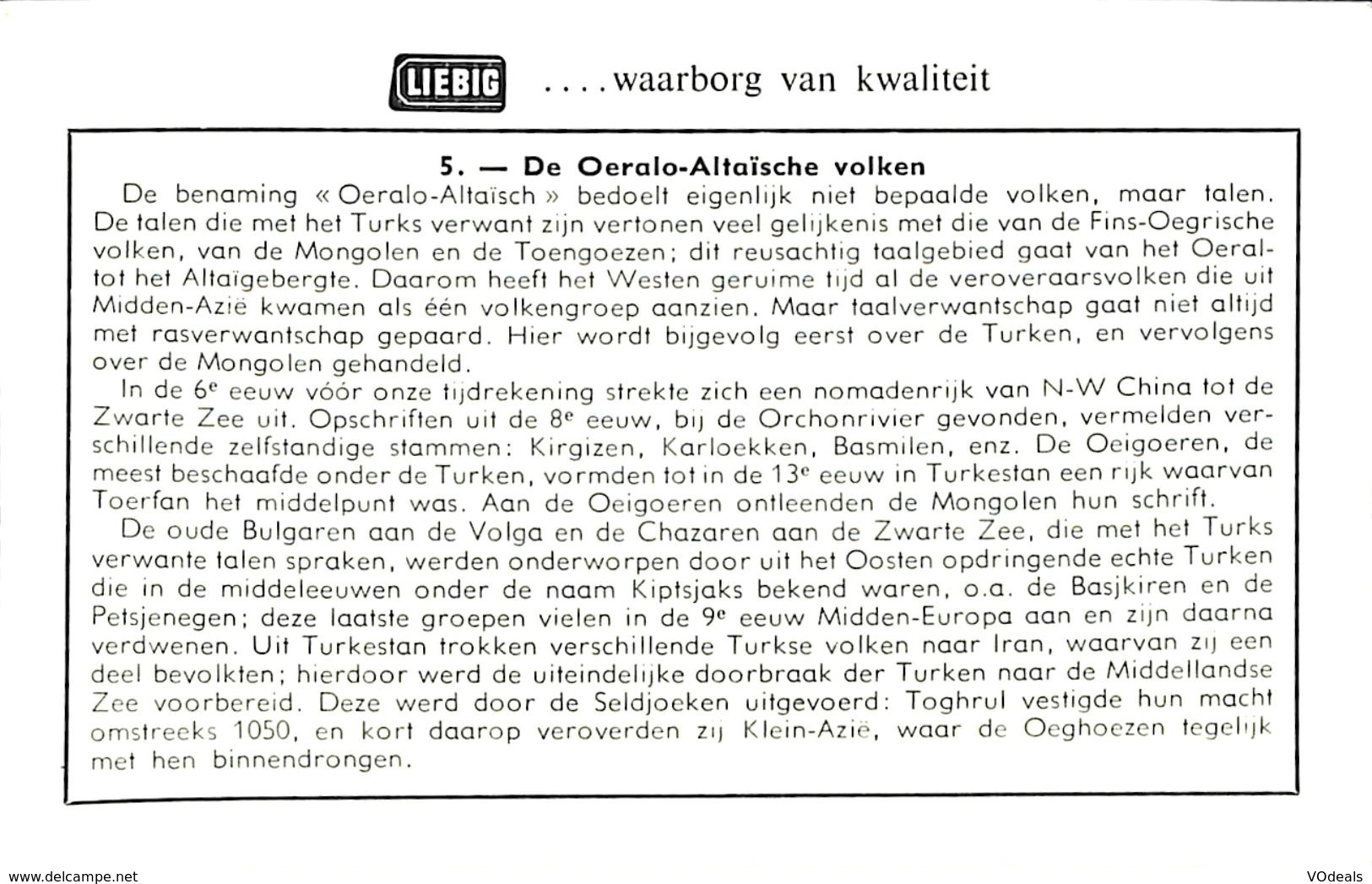 6 Chromos - Liebig - Aziatische veroveraarsvolken - S 1734