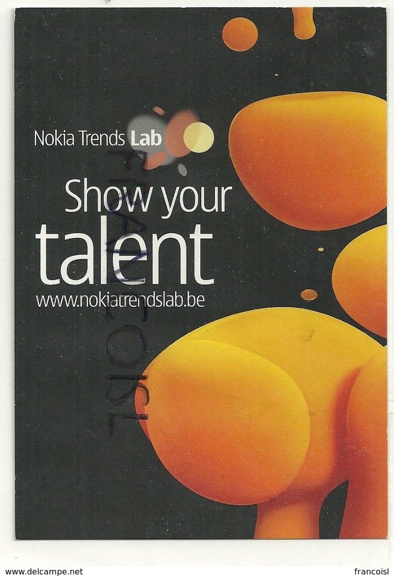 Publicité Pour Nokia. "Montrez Votre Talent"  Carte Boomerang - Advertising