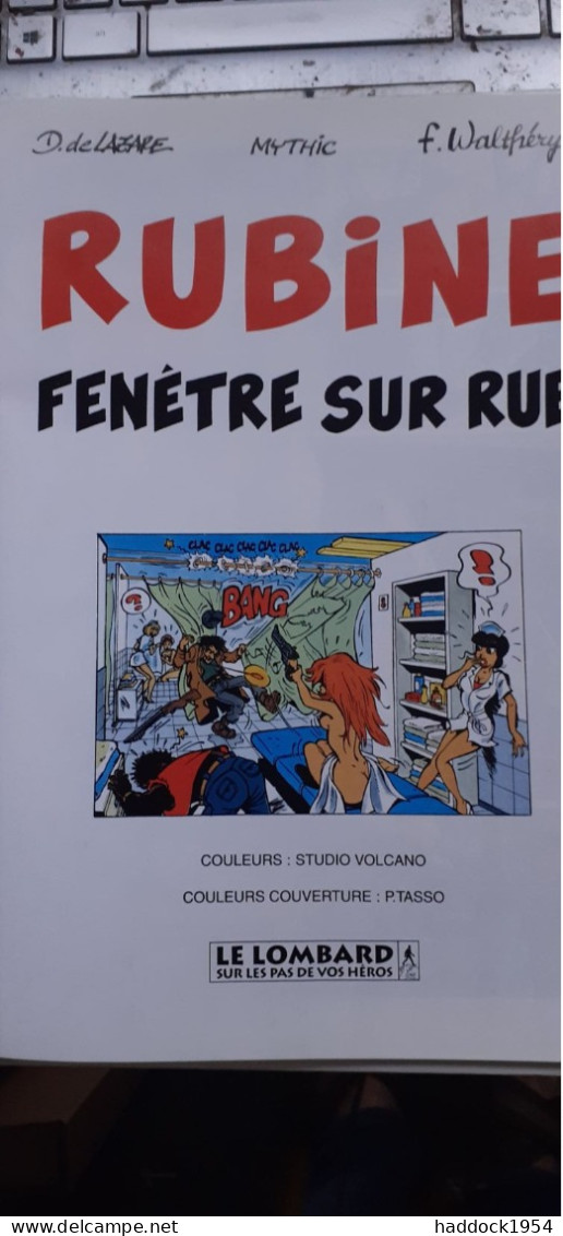 Fenêtre Sur Rue RUBINE FRANCOIS WALTHERY MYTHIC Le Lombard 1994 - Rubine