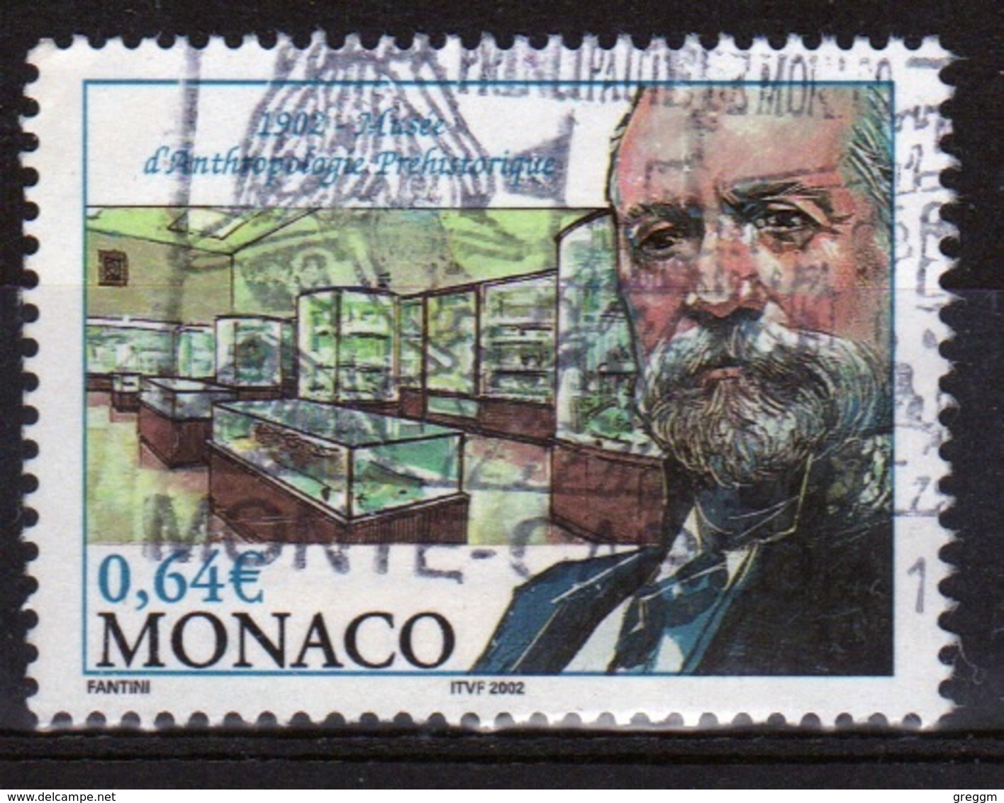 Monaco Single 64c Stamp From 2002 Set To Celebrate Anniversaries. - Usati