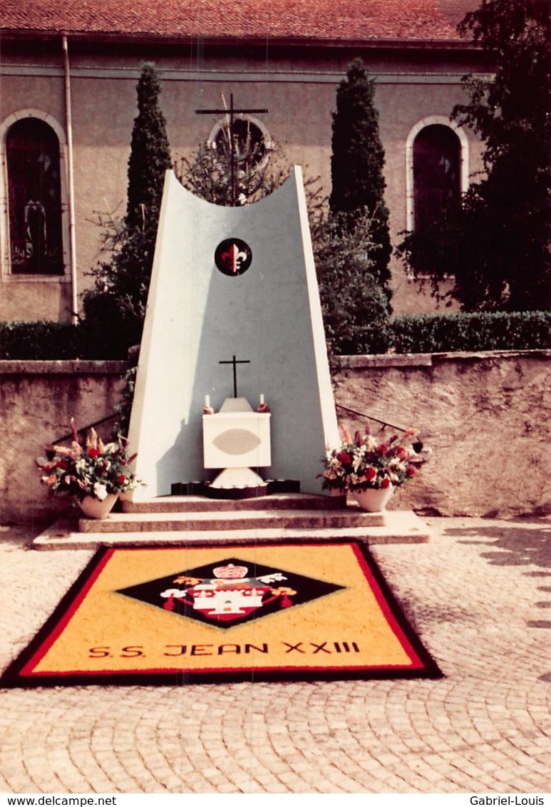 Bulle Gruyère - Reposoir Fête-Dieu 1959 - Photo Originale Glasson (~ 9 X 13 Cm) S.S. Jean XXIII - Luoghi