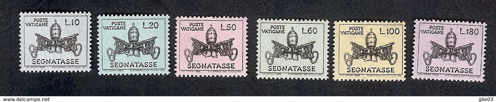 VATICAN 1968   SERIE TIMBRES TAXES Mi P19/P24   Yv T19/T24 ** MNH - Impuestos