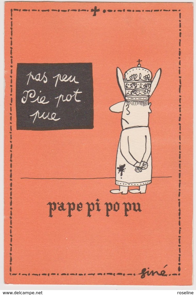 SINE  Ed Pulcinella  - Série Pape Pape Pi Po Pu Ecole Lecture - CPSM  10.5x15 TBE Neuve - Sine