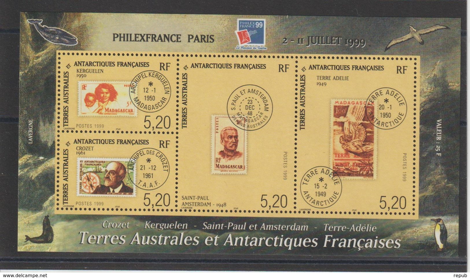 TAAF Année Complète 1999 Sauf Carnet Voyage 235-247 Et 260-63 ** MNH - Full Years