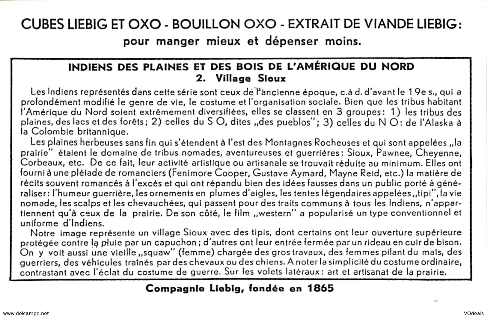 6 Chromos - Liebig - Indiens des plaines et des bois de l'Amérique du Nord - S 1641