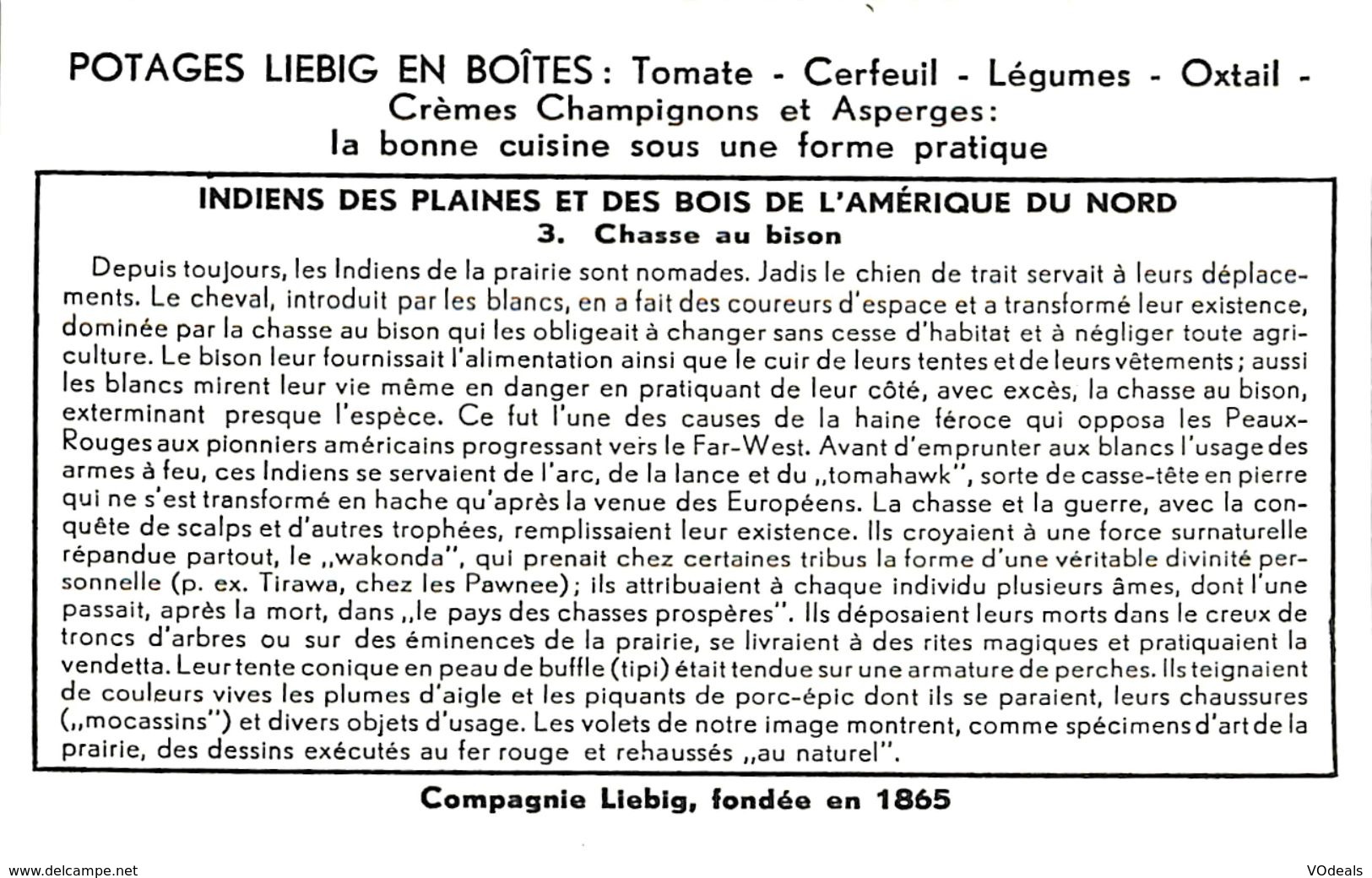 6 Chromos - Liebig - Indiens des plaines et des bois de l'Amérique du Nord - S 1641