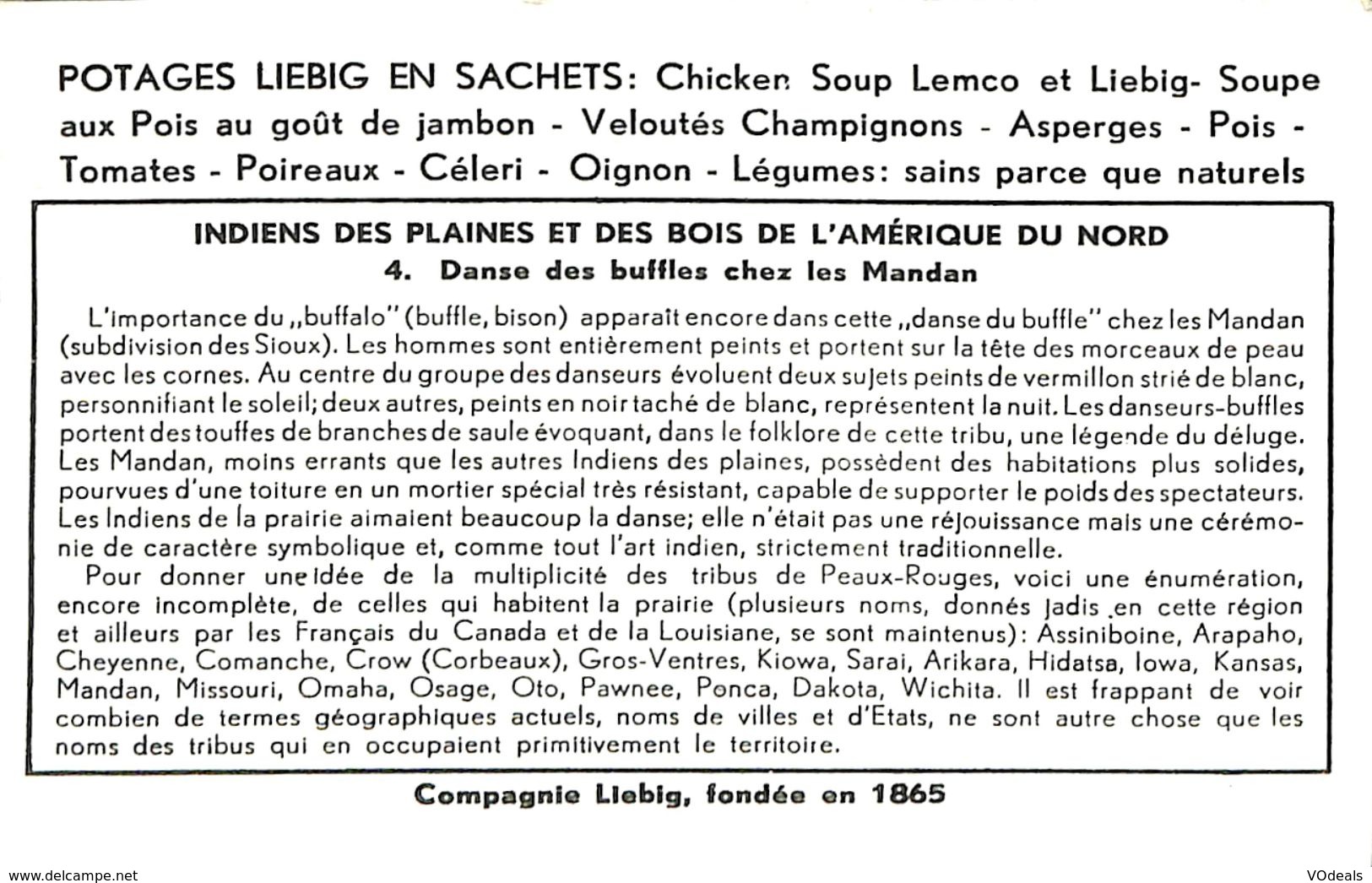 6 Chromos - Liebig - Indiens des plaines et des bois de l'Amérique du Nord - S 1641