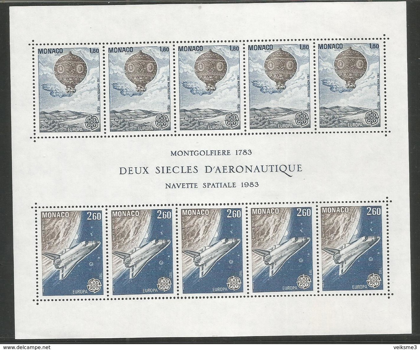 MONACO - MNH - Europa-CEPT - Space - 1983 - 1983