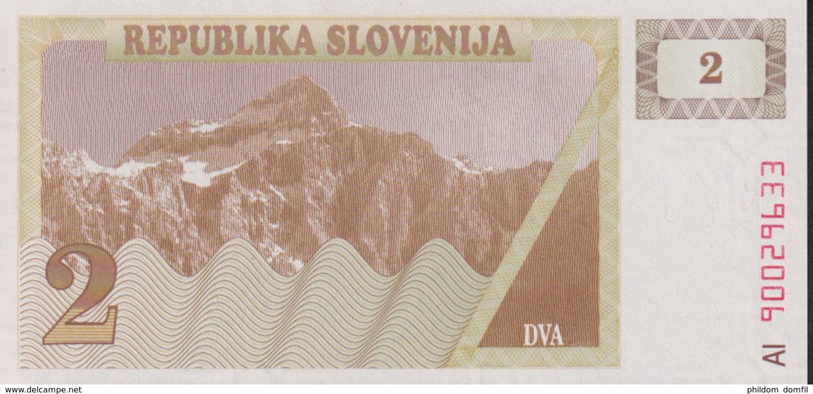 Ref. 1400-1822 - BIN SLOVENIA . 1990. SLOVENIA 2 TOLARJEV 1990 SLOVENIJE - Otros & Sin Clasificación