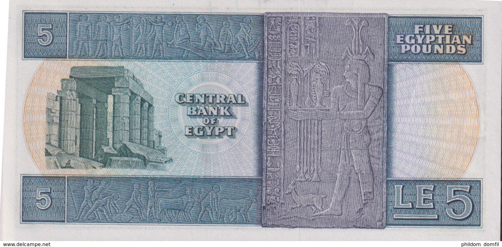 Ref. 1273-1695 - BIN EGYPT . 1973. 5 EGYPTIAN POUNDS CENTRAL BANK 1973 - Egypt