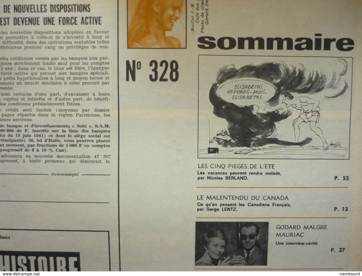 Candide N°328 7 Août 1967 Ce Qui Se Passe Vraiment à Saint-Tropez / Godard Malgré Mauriac / Brel / ... - Testi Generali