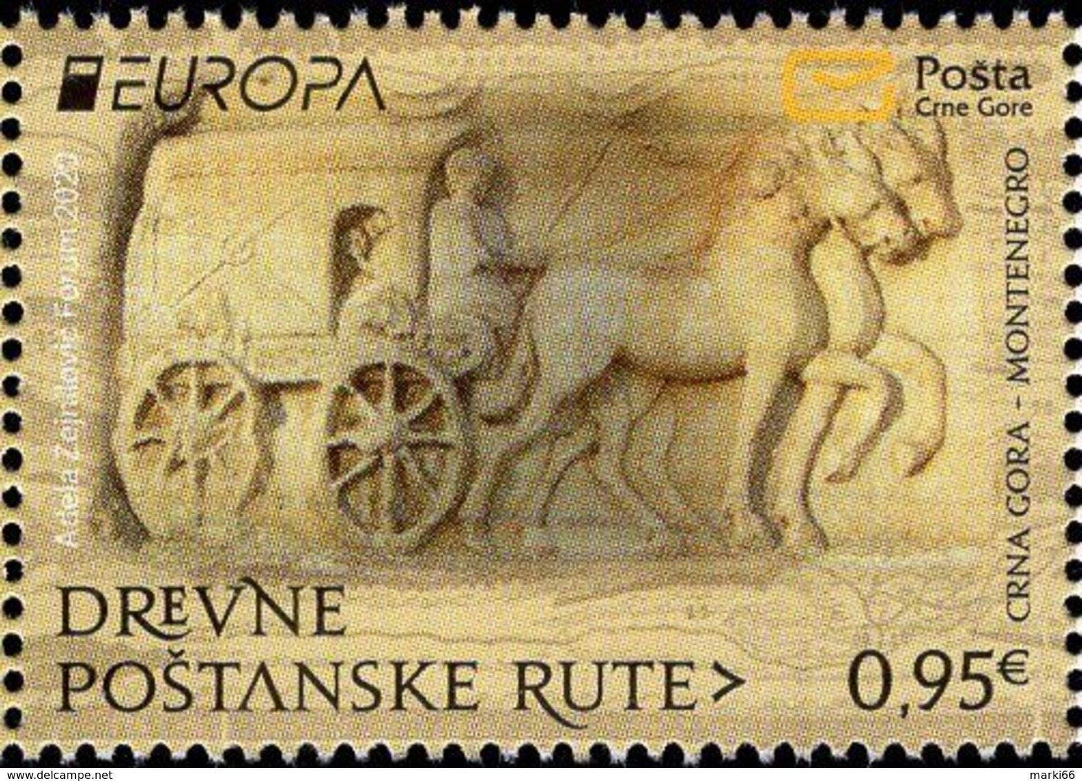 Montenegro - 2020 - Europa CEPT - Ancient Postal Routes - Mint Stamp - Montenegro