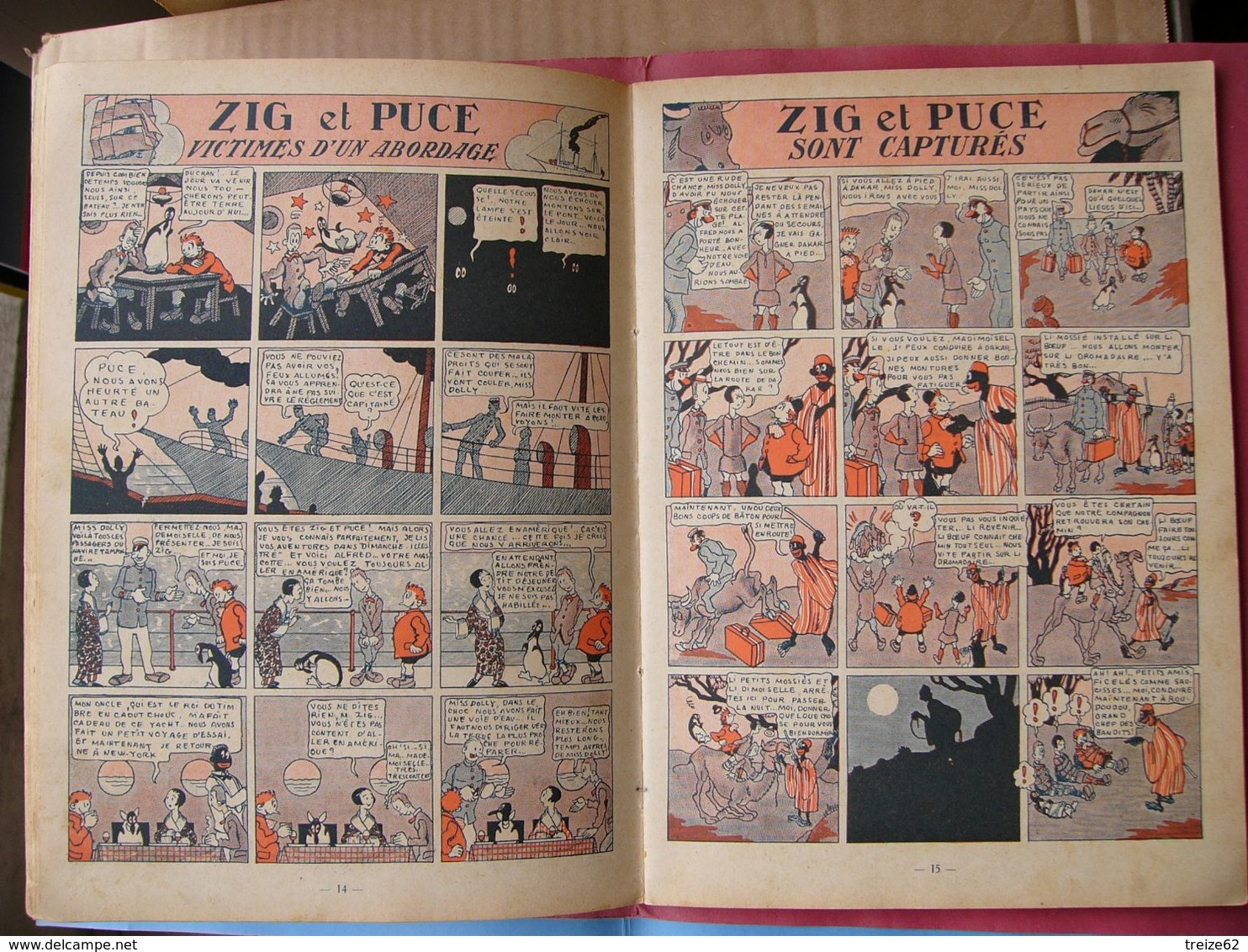 Zig Et Puce Millionnaires  Alain Saint Ogan  Hachette Edition 1928 Complet 40 Pages - Otros & Sin Clasificación