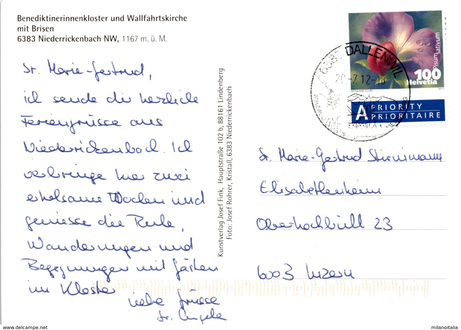Niederrickenbach - Benediktinerinnen Und Wallfahrtskirche Mit Brisen * 20. 7. 2012 - Autres & Non Classés