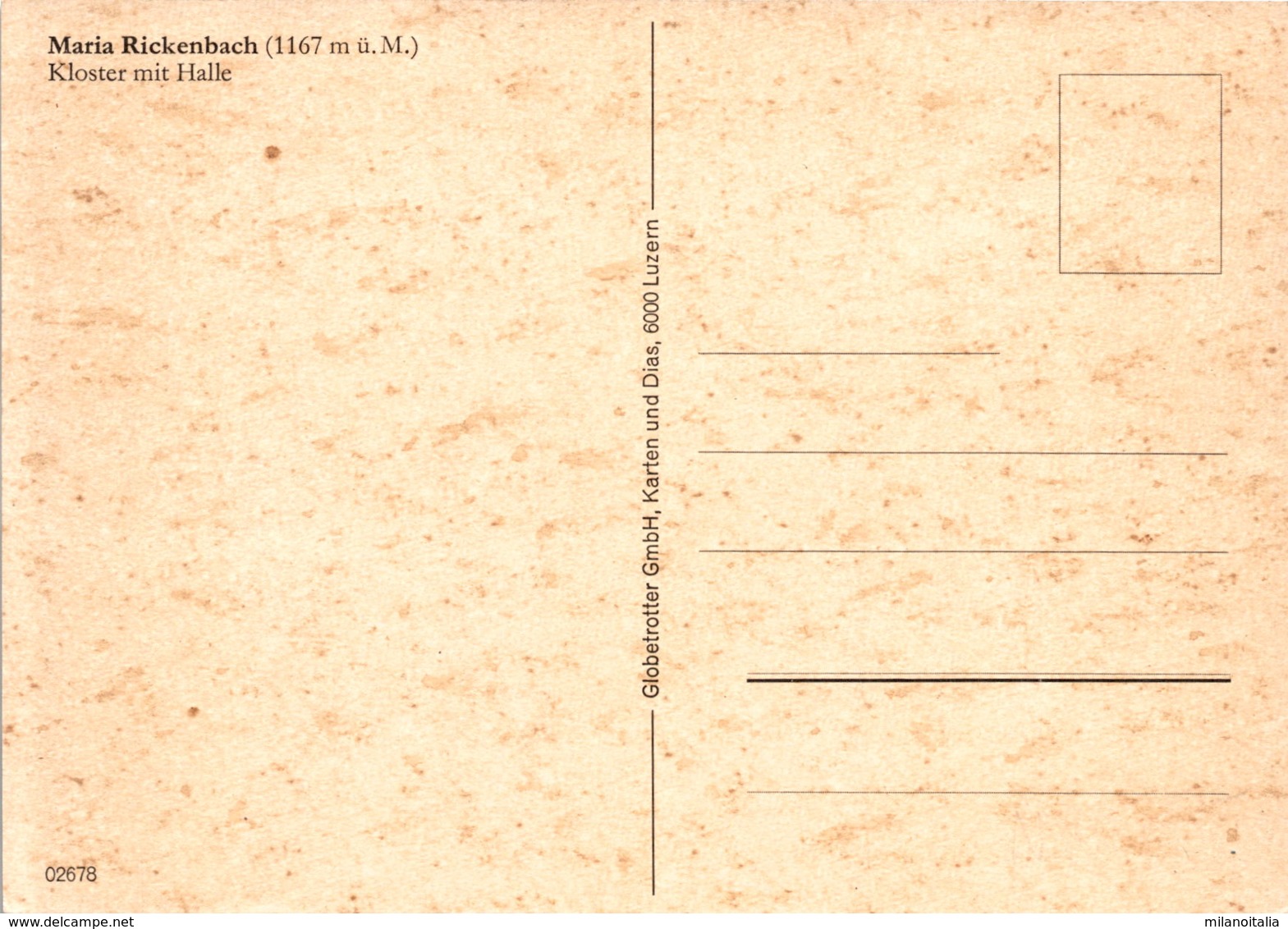 Maria Rickenbach - Kloster Mit Halle (02678) - Sonstige & Ohne Zuordnung