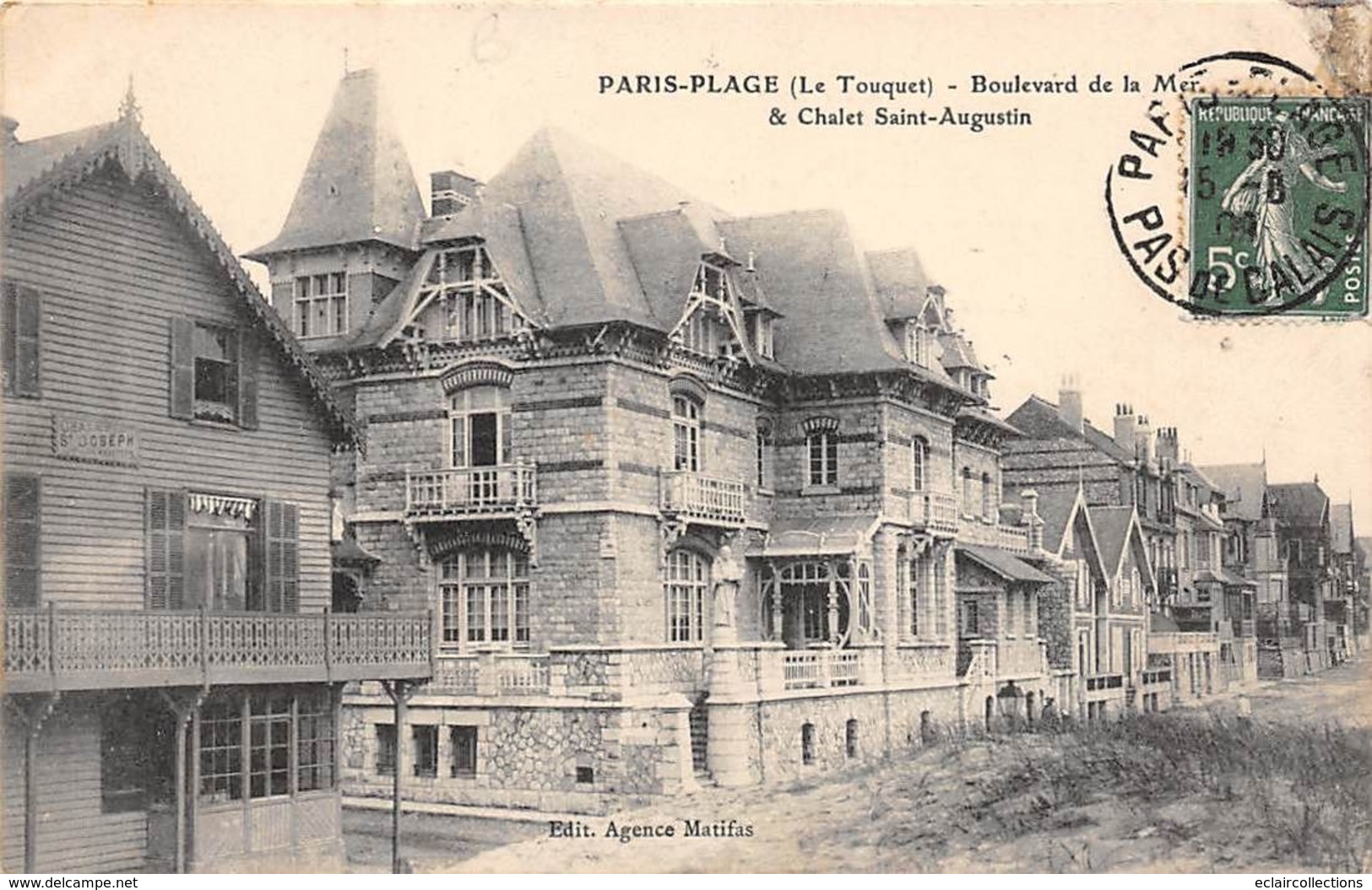 Le Touquet . Paris-Plage   62      Bd De La Mer Et Chalet St Augustin        (voir Scan) - Le Touquet