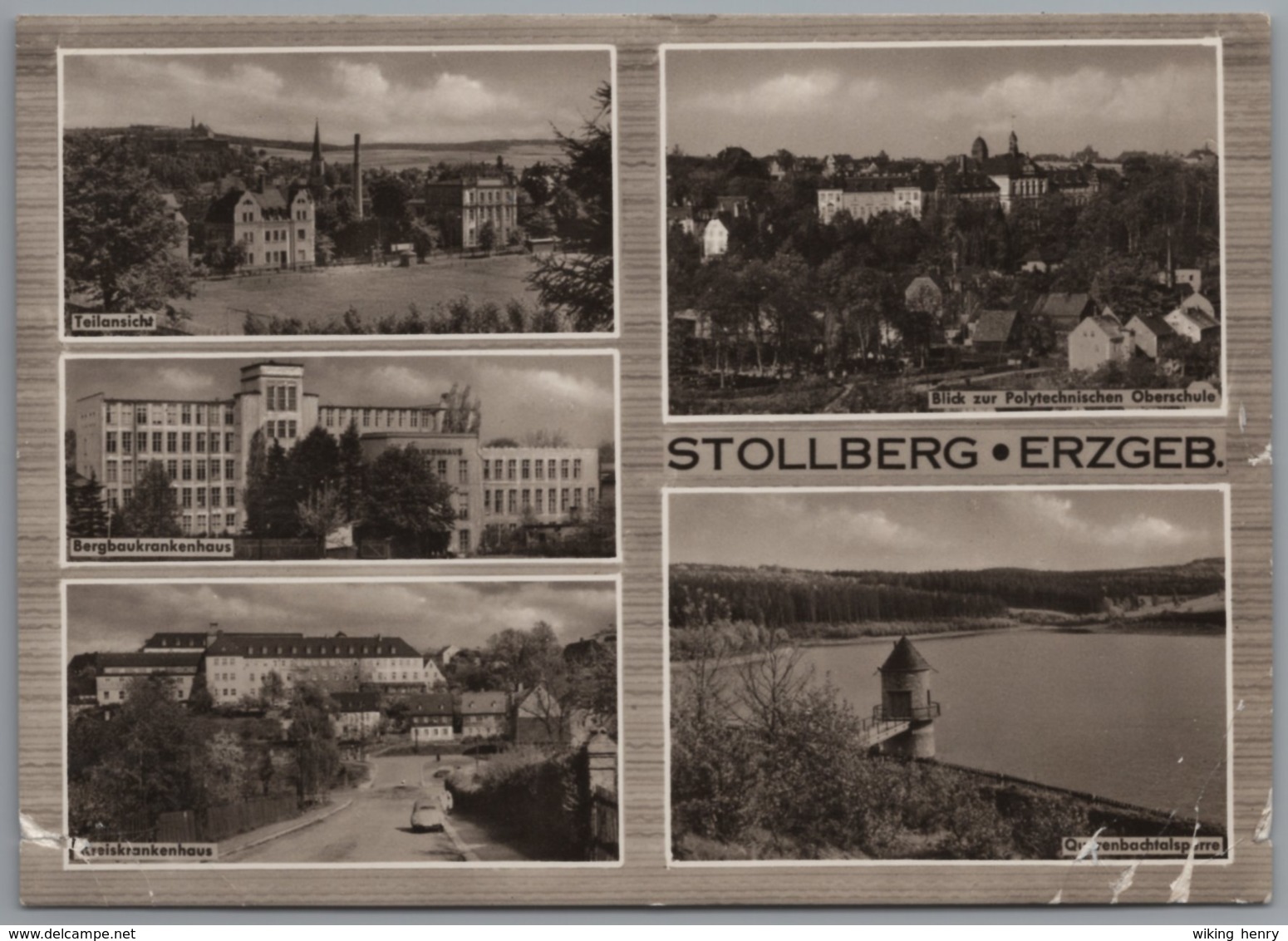 Stollberg Erzgebirge - S/w Mehrbildkarte 2 - Stollberg (Erzgeb.)