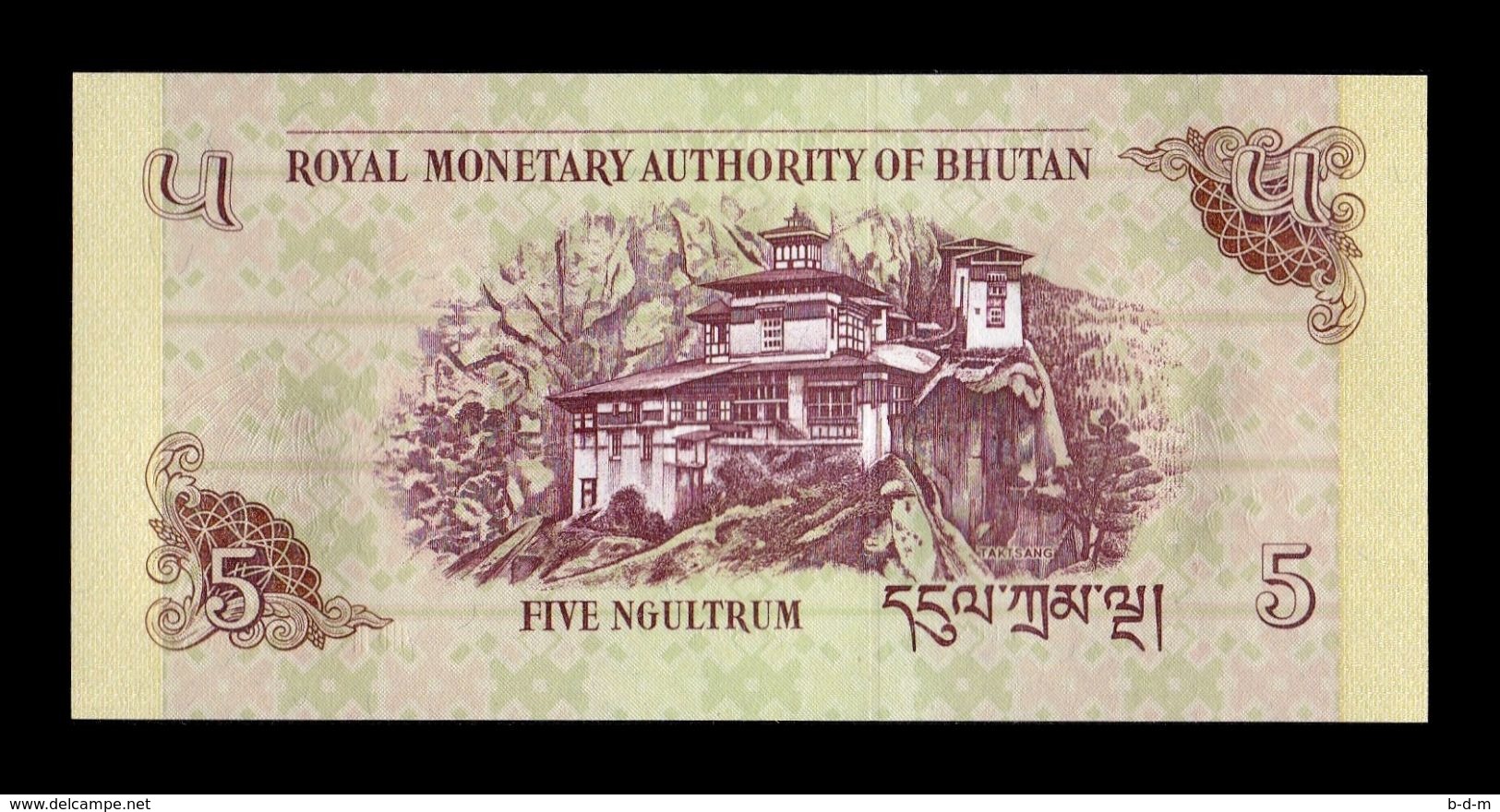 Bhutan 5 Ngultrum 2015 Pick 28c SC UNC - Bhoutan