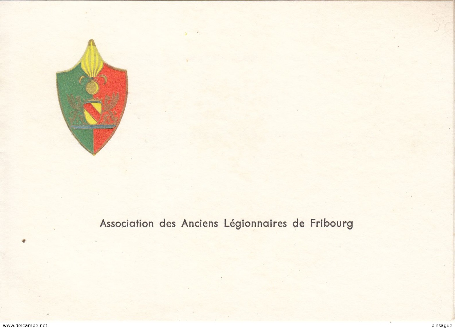 Association Des Anciens Legionnaires De Fribourg - Sonstige & Ohne Zuordnung