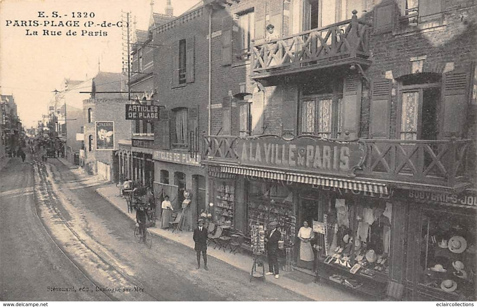 Le Touquet . Paris-Plage   62     Magasin  A La Ville De Paris .     (voir Scan) - Le Touquet