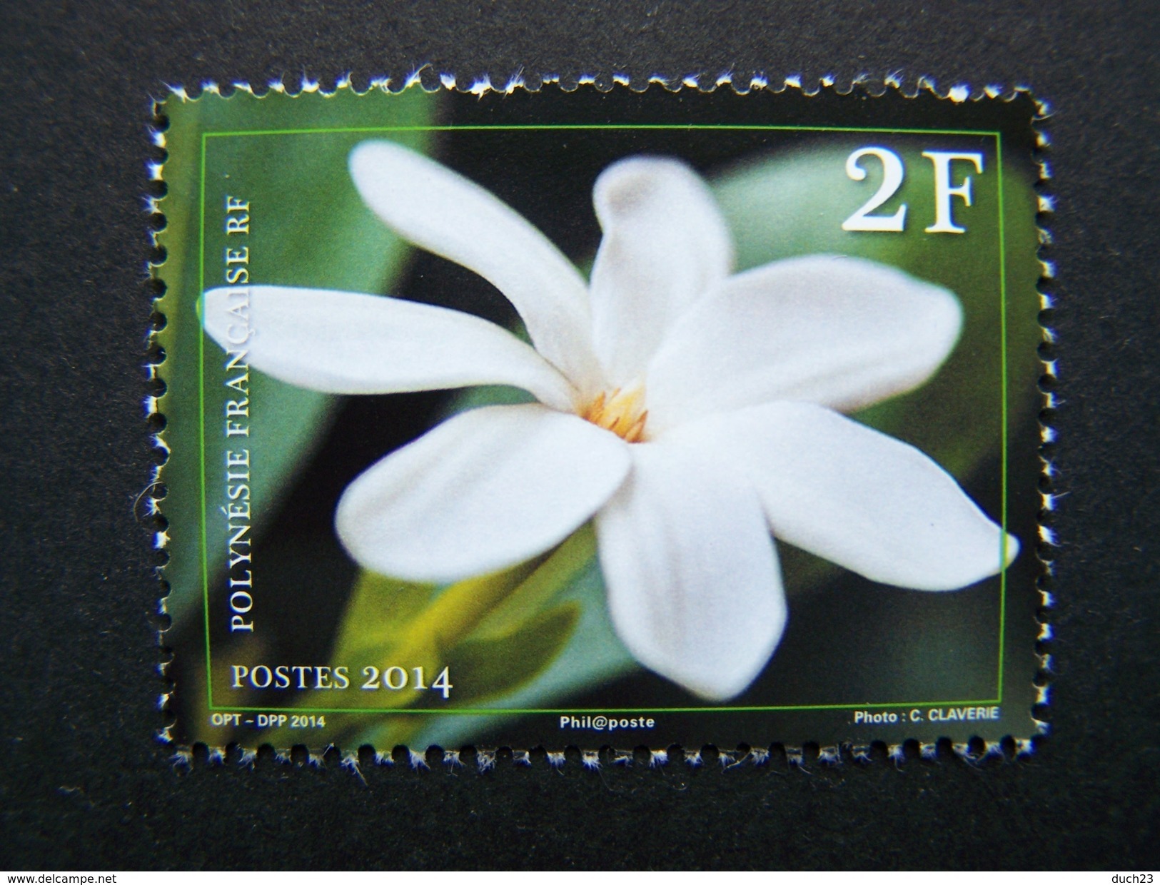 POLYNESIE FRANCAISE ANNEE 2014 NEUF** SANS CHARNIERE N° 1076 FLEUR DE TIARE - Unused Stamps