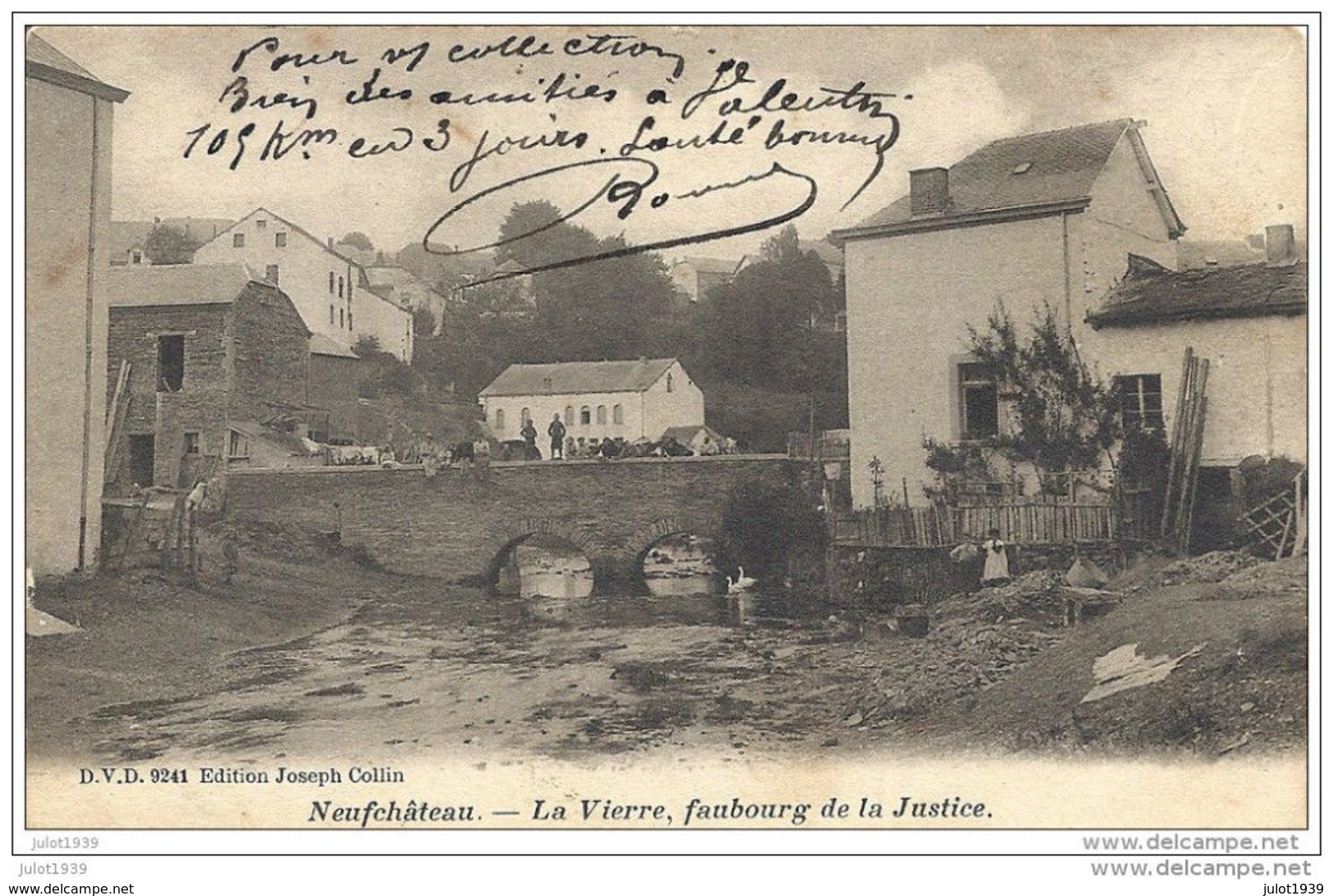 NEUFCHATEAU ..-- Faubourg De La Justice . 1903 Vers HAINE - ST - PIERRE ( Melle Rose COURTE ) . Voir Verso . - Neufchâteau