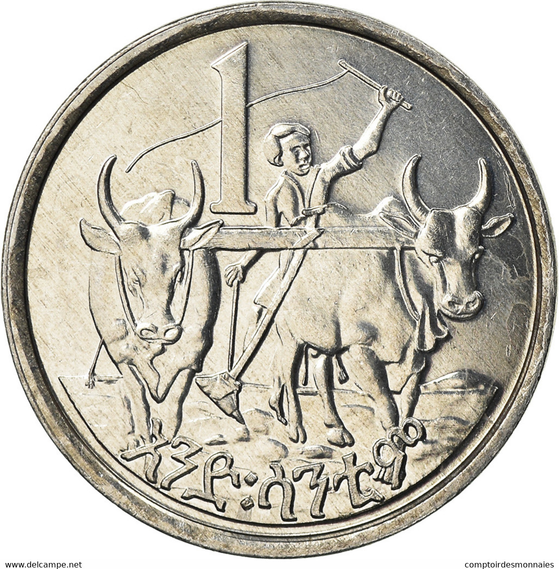 Monnaie, Éthiopie, Cent, 1977, British Royal Mint, SPL+, Aluminium, KM:43.1 - Ethiopie