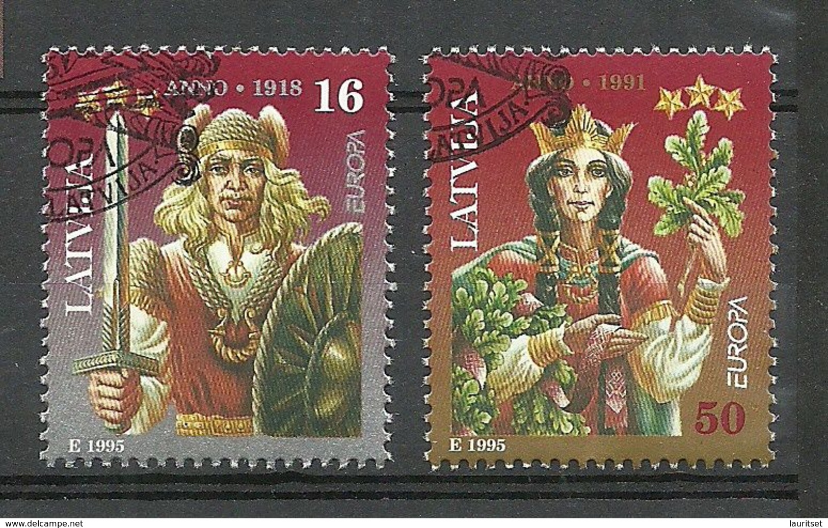 LETTLAND Latvia 1995 Michel 414 - 415 Europa CEPT O - Lettland