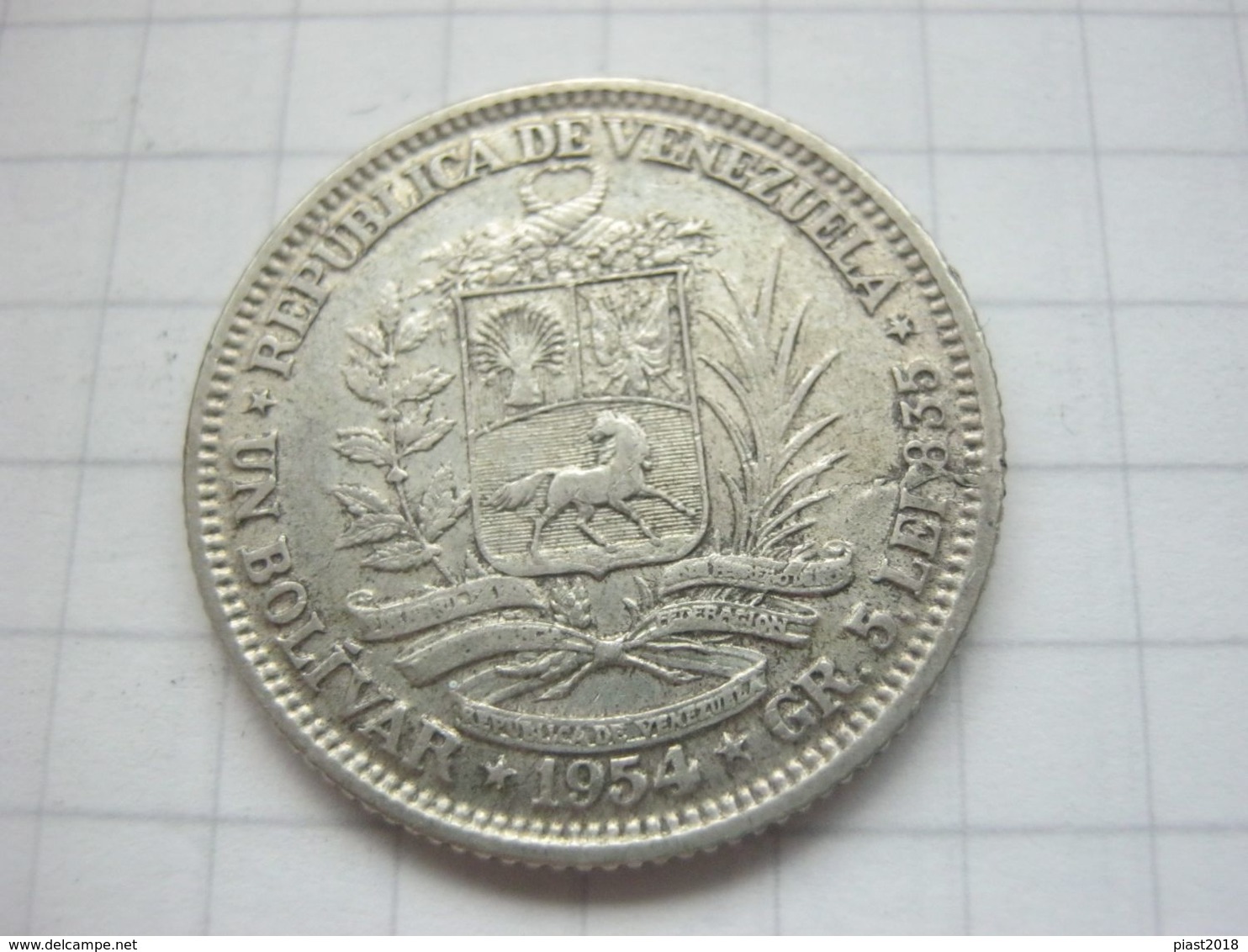 Venezuela , 1 Bolivar 1954 - Venezuela