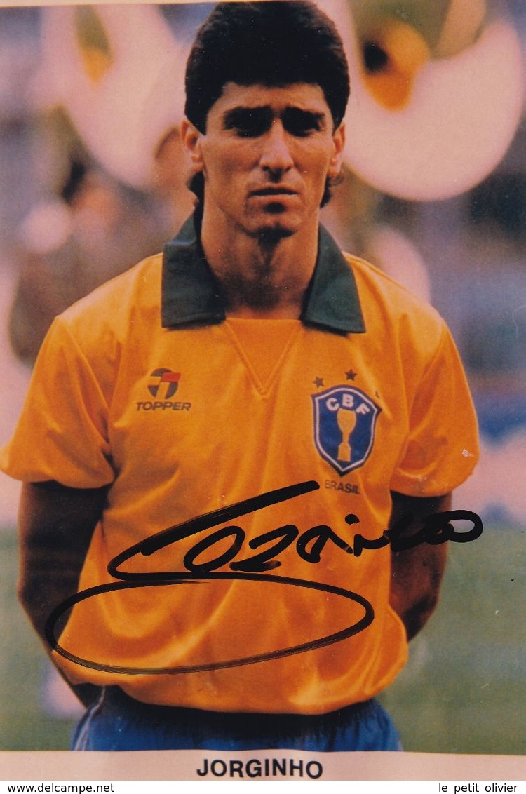 AUTOGRAPHE ORIGINAL FOOTBALLEUR INTERNATIONAL BRESIL DE 1987 A 1995 / JORGINHO / 64 SELECTIONS 3 BUTS - Other & Unclassified