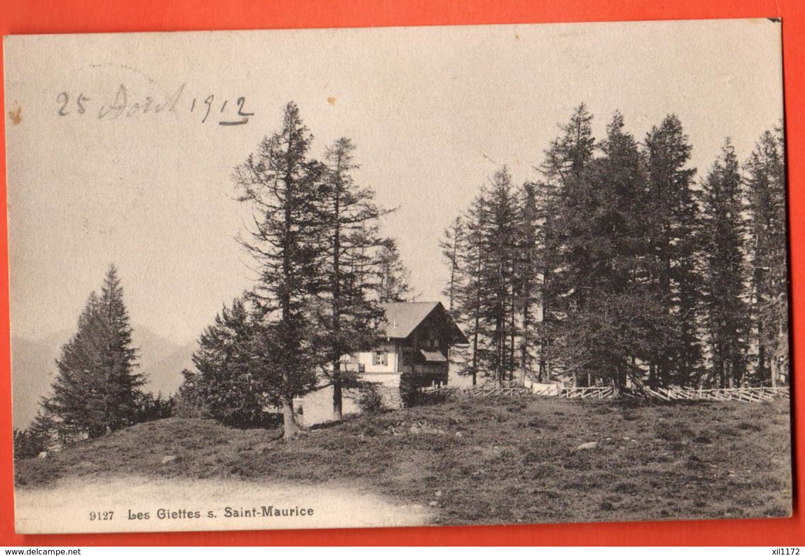 ZAO-13 Les Giettes Sur Saint-Maurice Et Monthey, Chalet. Circulé 1912 - Monthey