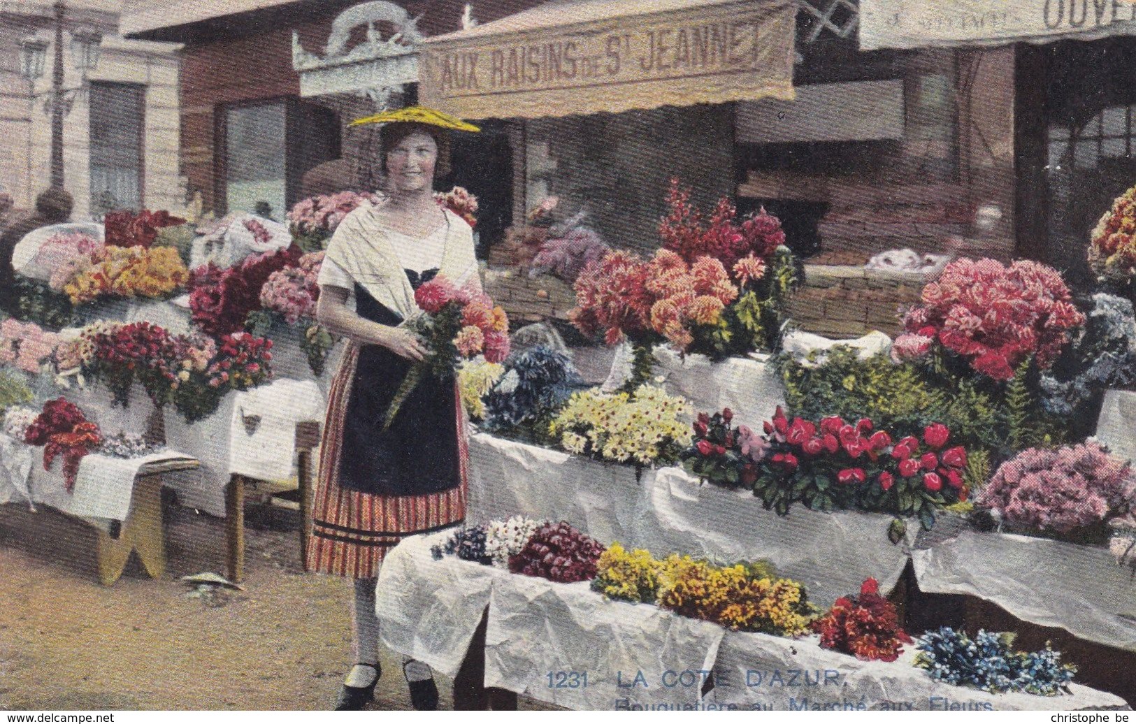 Nice, La Côte D'Azur, Bouquetière Au Marché Aux Fleurs (pk69798) - Artesanos