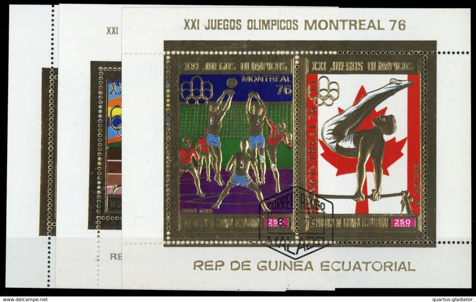 1976, Äquatorial-Guinea, Bl. 225 U.a., Gest. - Guinea Ecuatorial