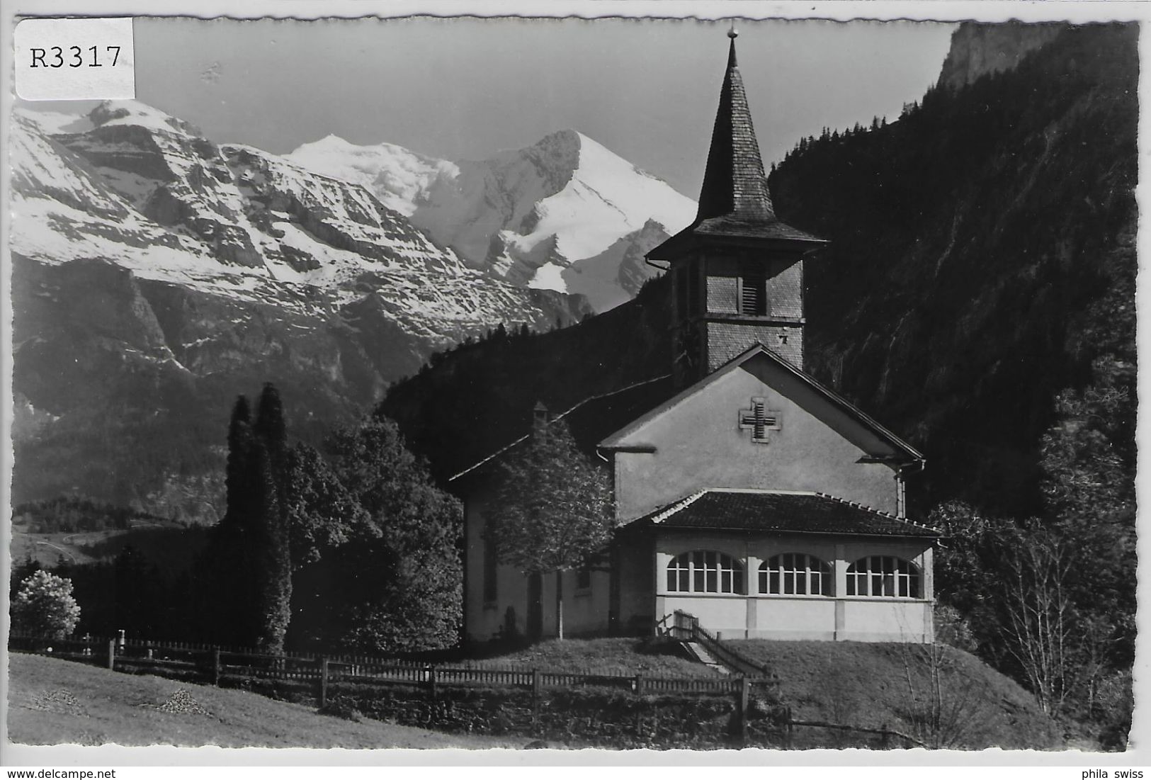 Kirche In Kandergrund Mit Visistock Balmhorn-Altels - Kandergrund