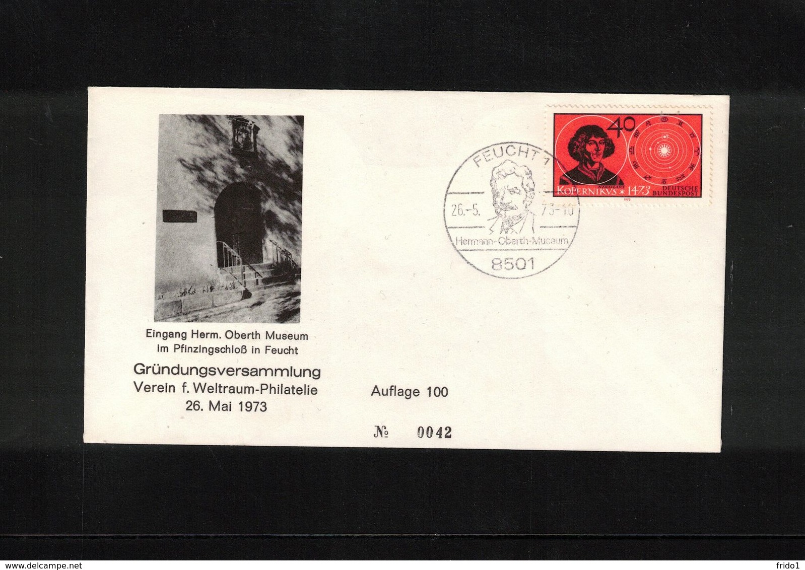 Germany / Deutschland 1973 Space / Raumfahrt Hermann Oberth Museum Interesting Letter - Europe