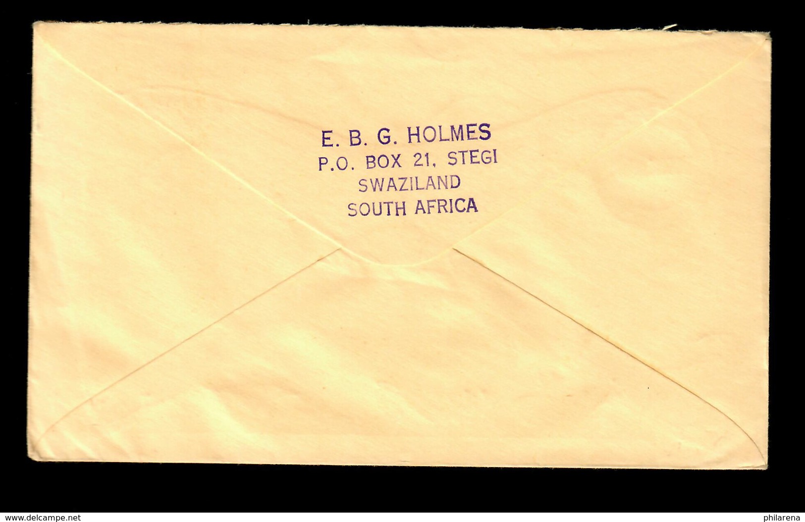 Letter 1958 Stegi, Swaziland To Spremberg - Swaziland (1968-...)