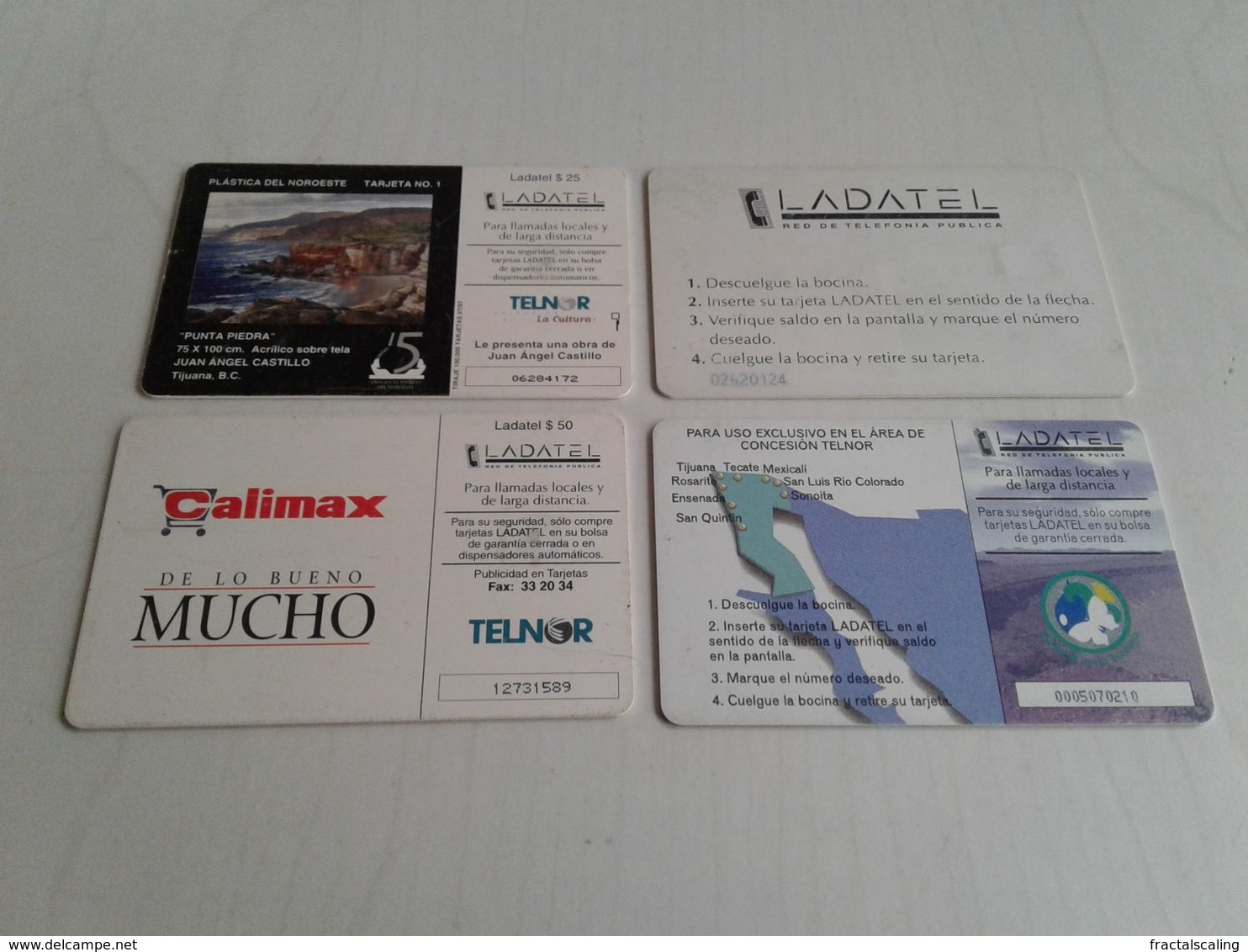 Mexico - 4 Rarer Telnor Old Phonecards - Mexico