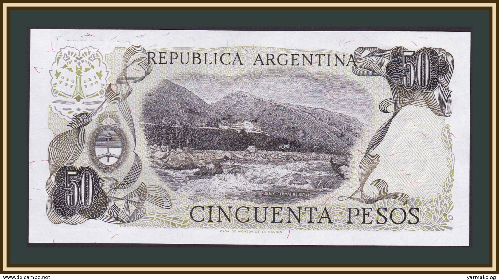 Argentina 50 Pesos 1974-1975 P-296 (296a.2) UNC - Argentine