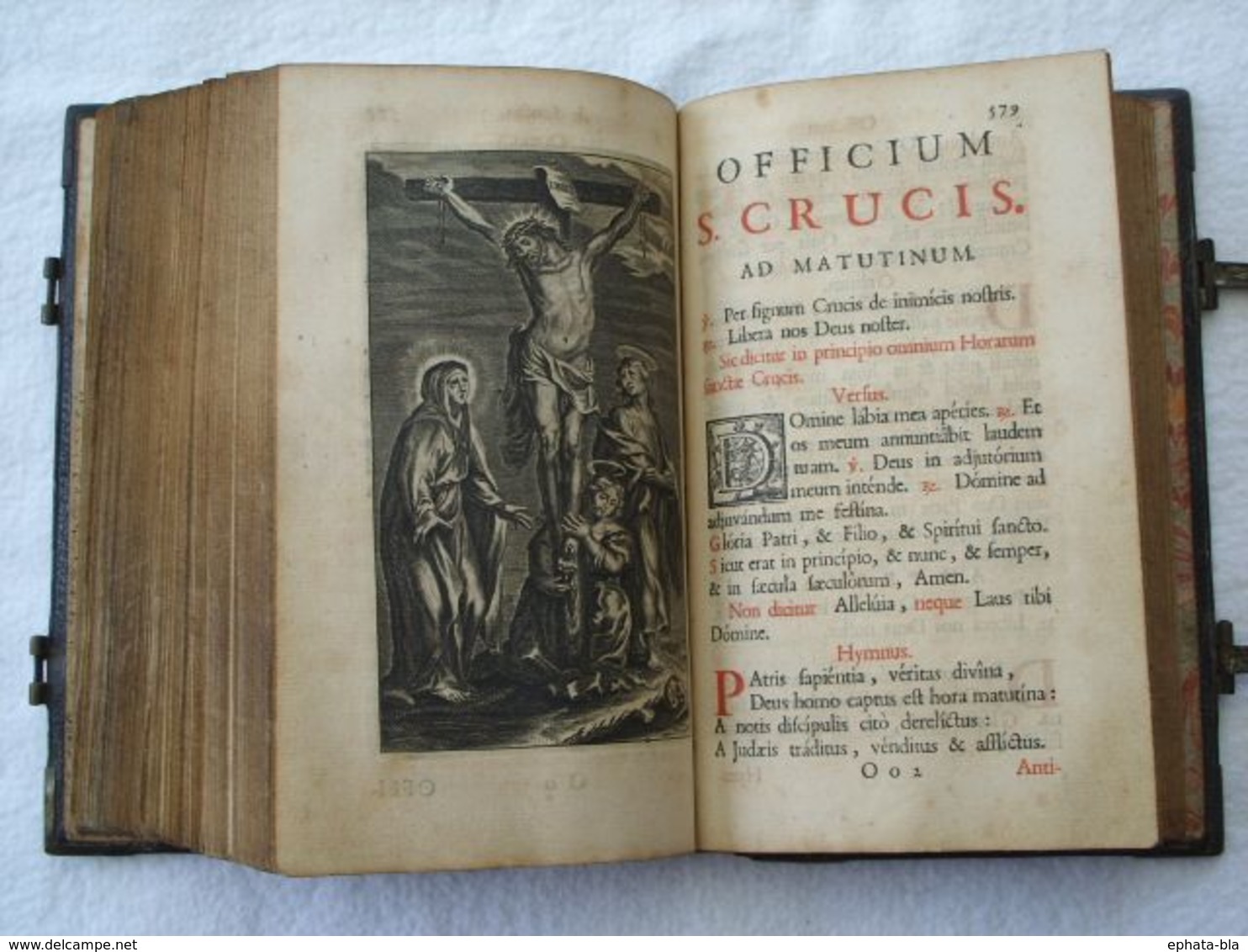 Livre avec ferrures en laiton : Officium B. Mariae, Edition de 1731 , Anvers, Plantin.