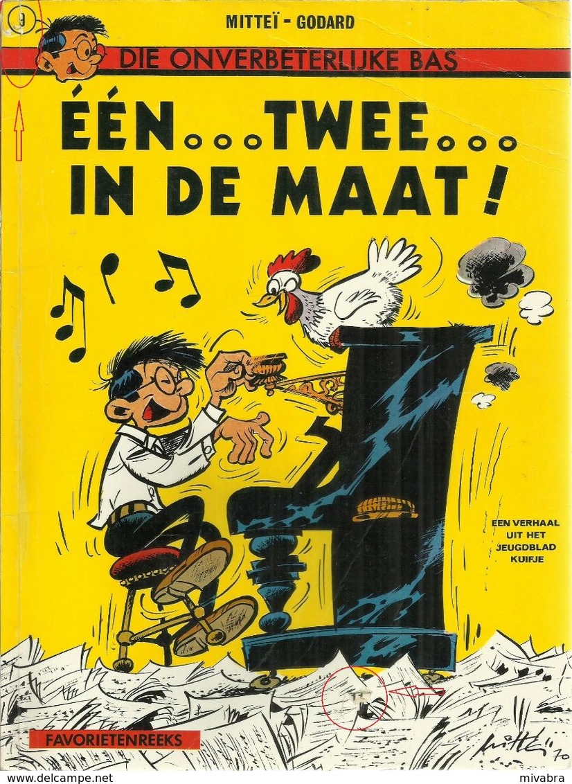 DIE ONVERBETERLIJKE BAS ÉÉN...TWEE...IN DE MAAT N° 9 FAVORIETENREEKS - 2E REEKS - LOMBARD ( Backcover KUIFJE TINTIN ) - Otros & Sin Clasificación