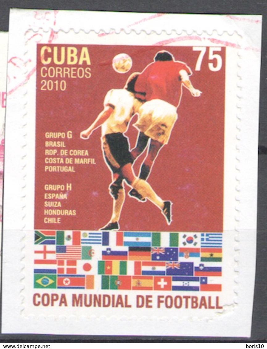 Cuba 2010 Used Football, Soccer, World Cup - South Africa - Oblitérés