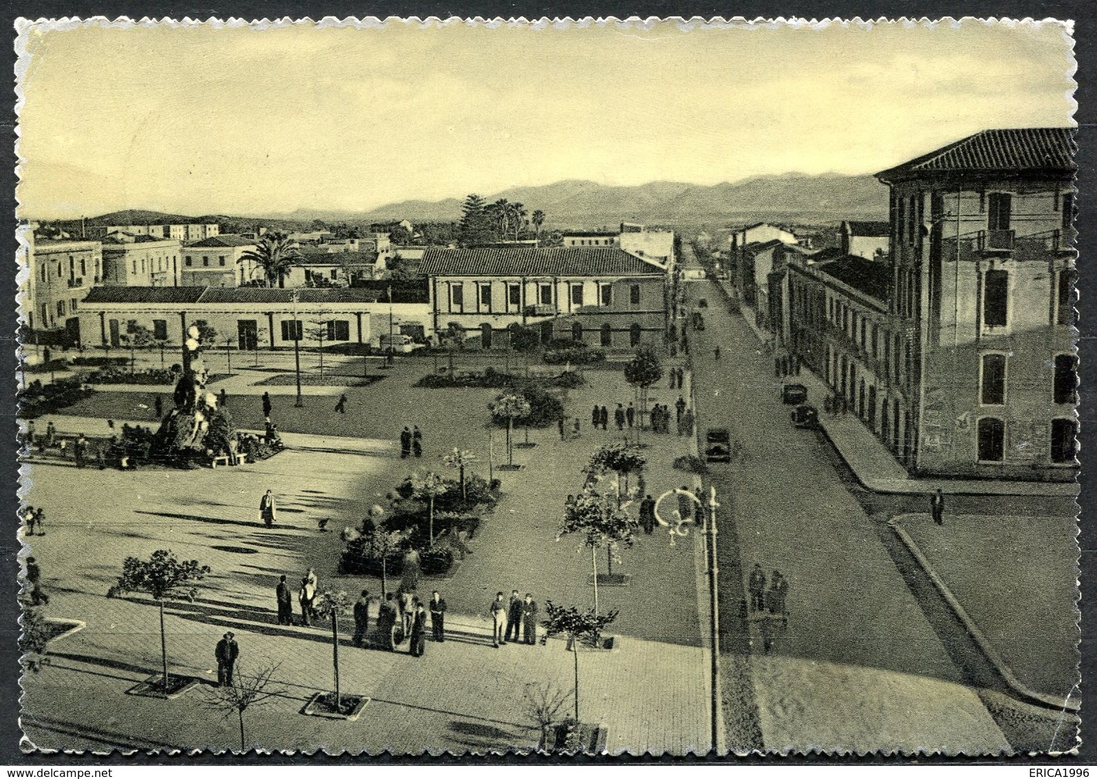 CV3278 IGLESIAS (CI) Piazza Sella, FG, Viaggiata 1956 Per Lecco, Buone Condizioni - Iglesias