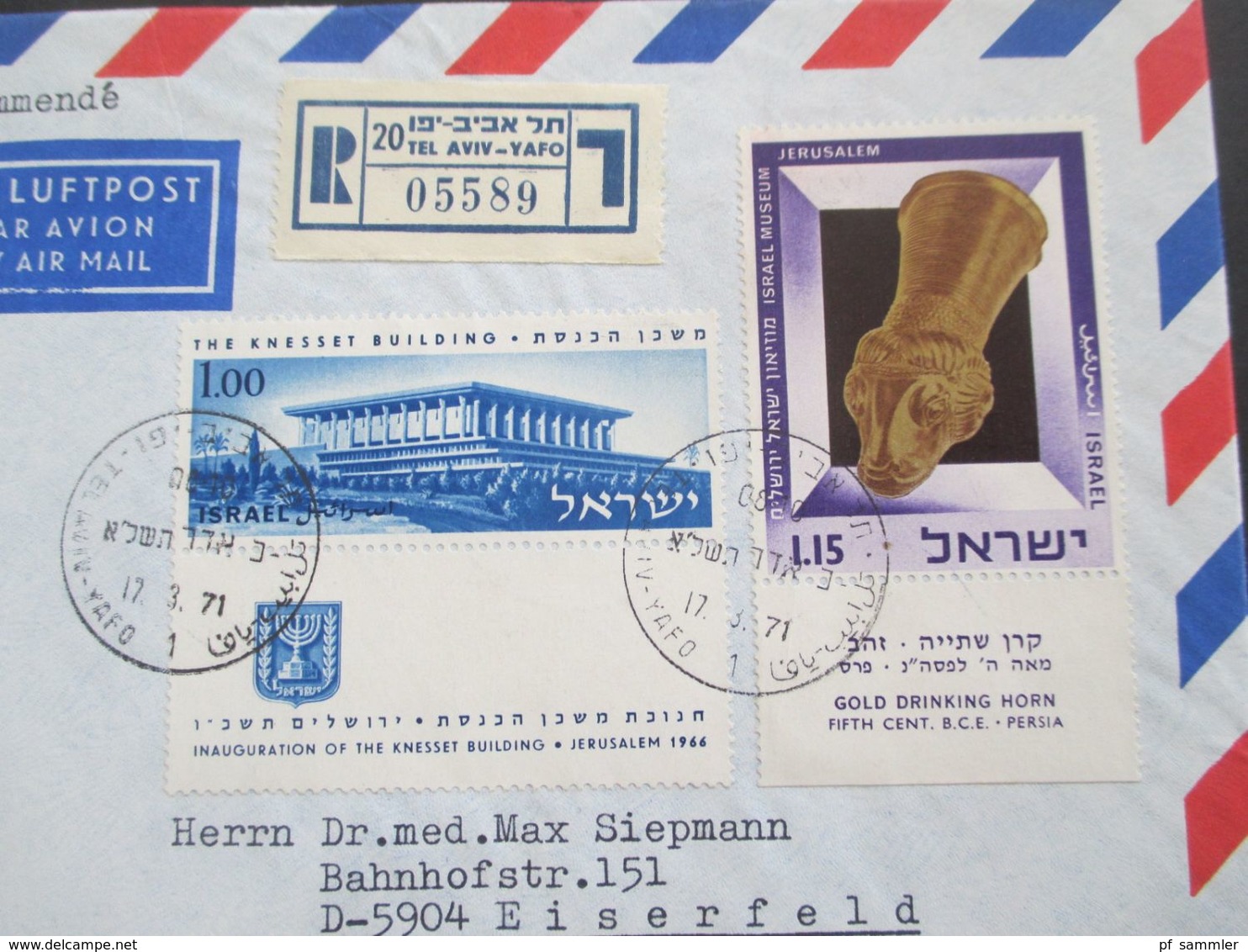 Israel 1964 - 79 Kleiner Belegeposten 10 Stk. Sammlerbelege / Luftpost Teilweise Mit Tab. Luftpost / Einschreiben - Lettres & Documents