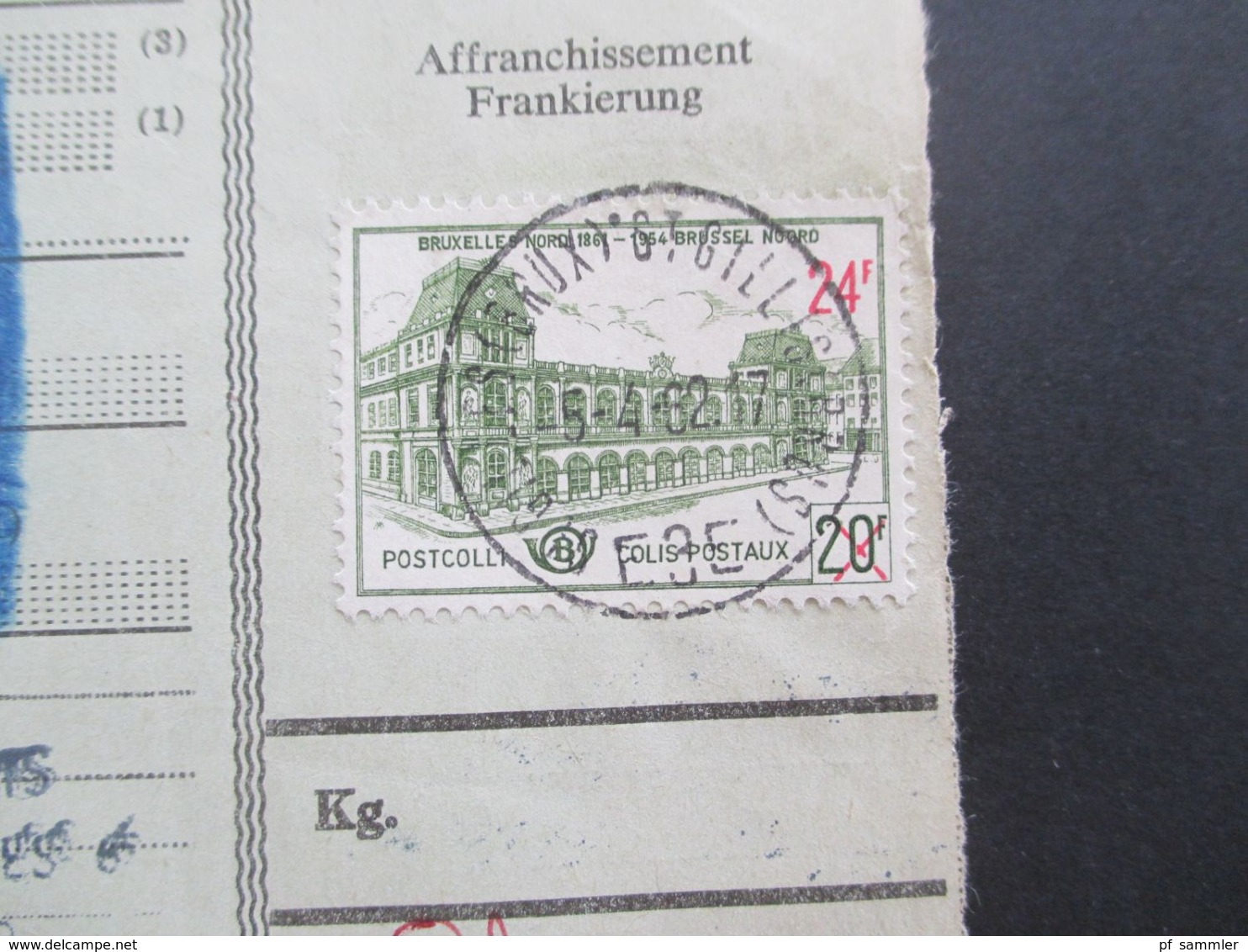 Belgien 1962 / 63 Bahnpost / Paketkarten 26 Stk. verschiedene Stempel / Stöberposten