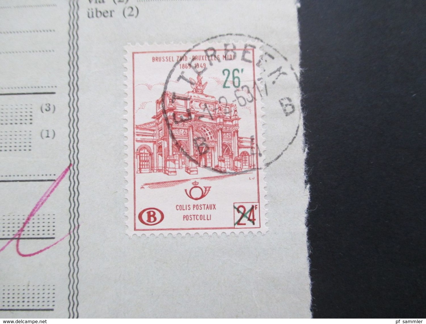 Belgien 1962 / 63 Bahnpost / Paketkarten 26 Stk. verschiedene Stempel / Stöberposten