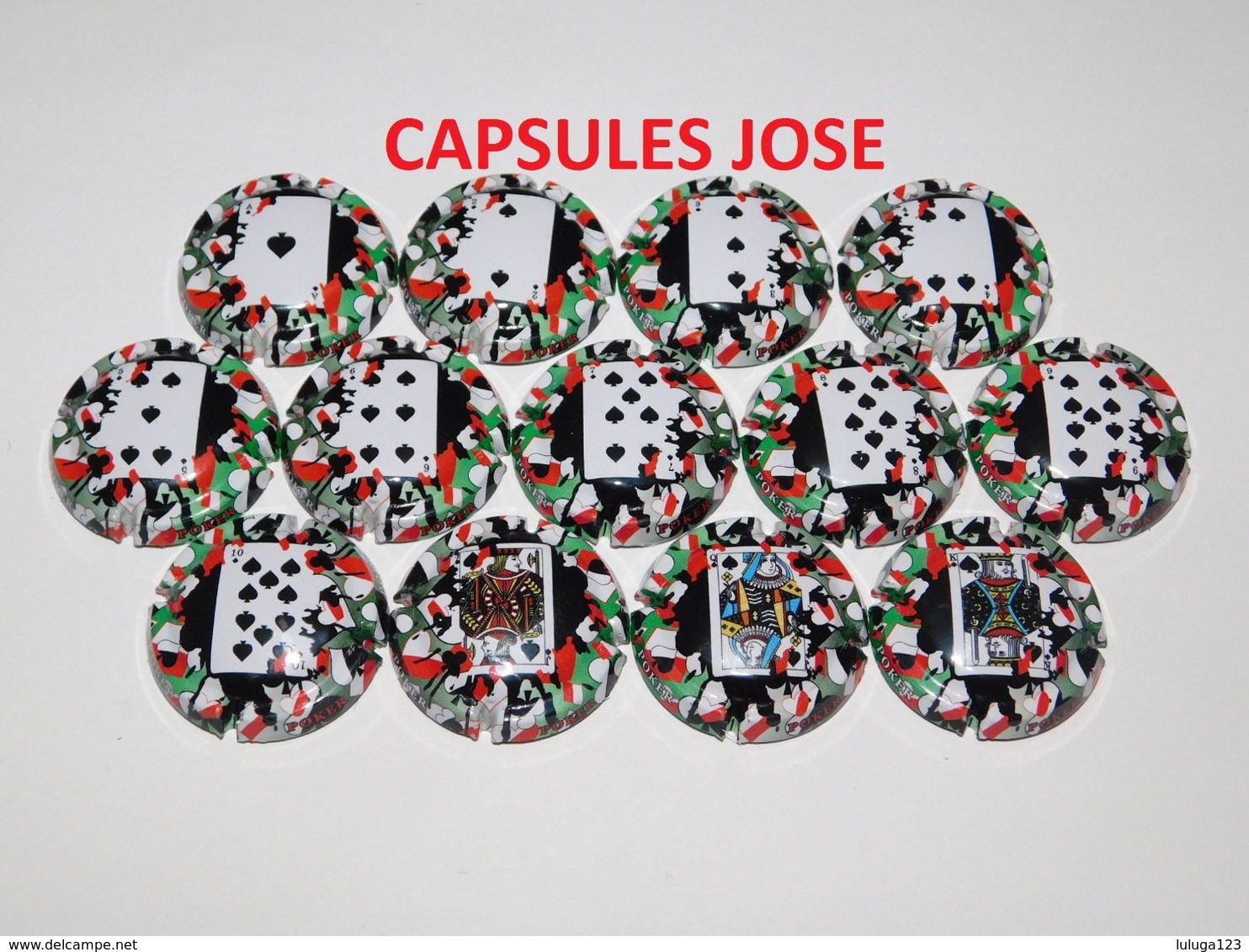 Série De 52 Capsules De Champagne - GENERIQUE (Cartes De Poker) - Colecciones