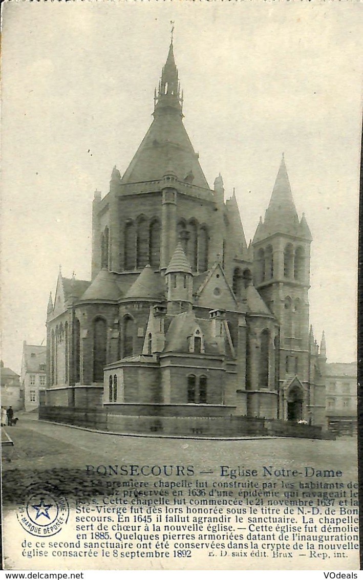 028 178 - CPA - Belgique - Bonsecours - Eglise Notre-Dame - Péruwelz