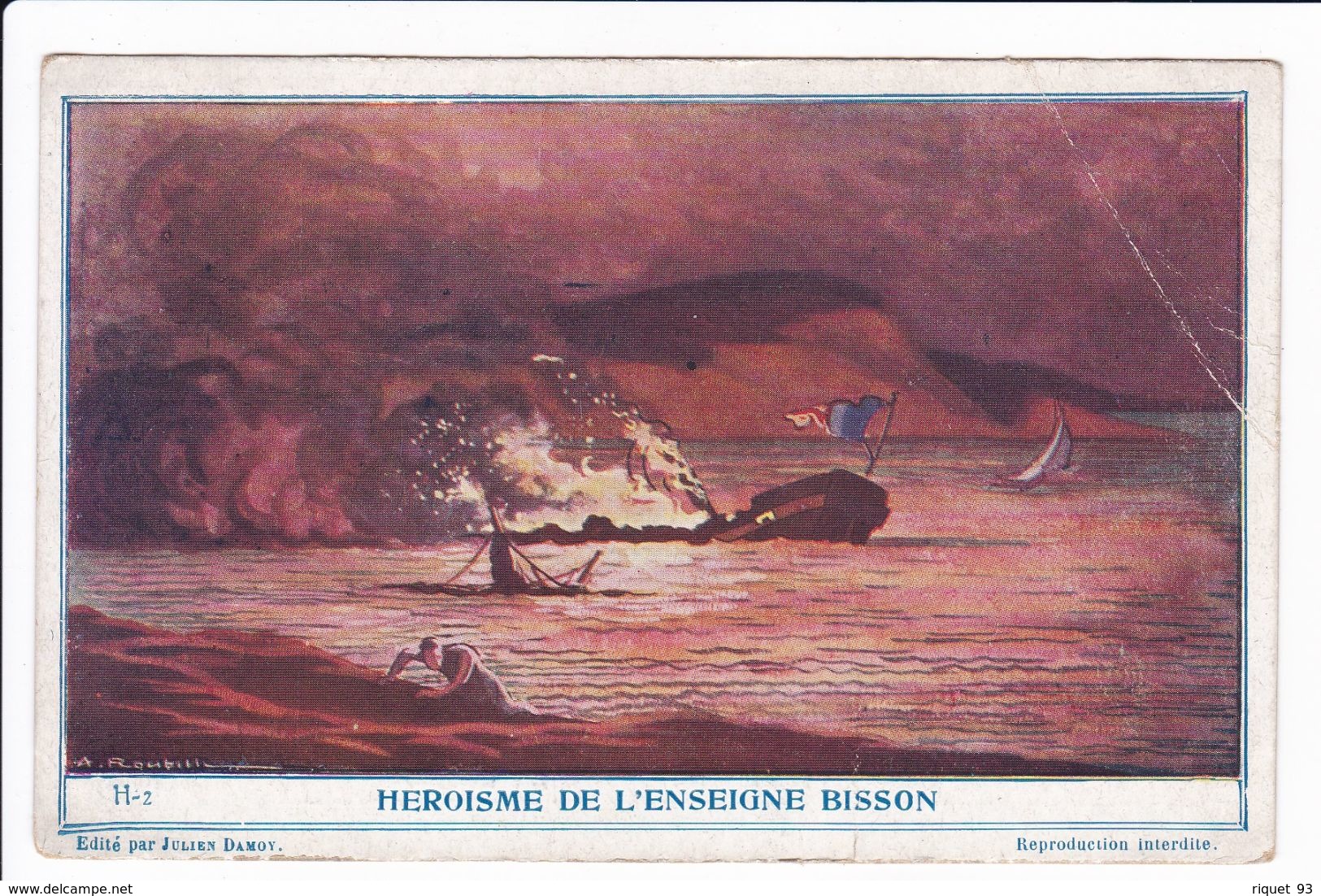 HEROISME DE L'ENSEIGNE BISSON - Geschichte