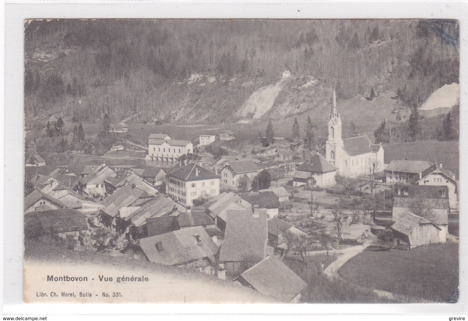 Montbovon - Vue Générale. Usine électrique. - Montbovon